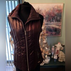 Calvin Klein Performance Down Puffer Vest Size Medium Dark Burgundy NWT